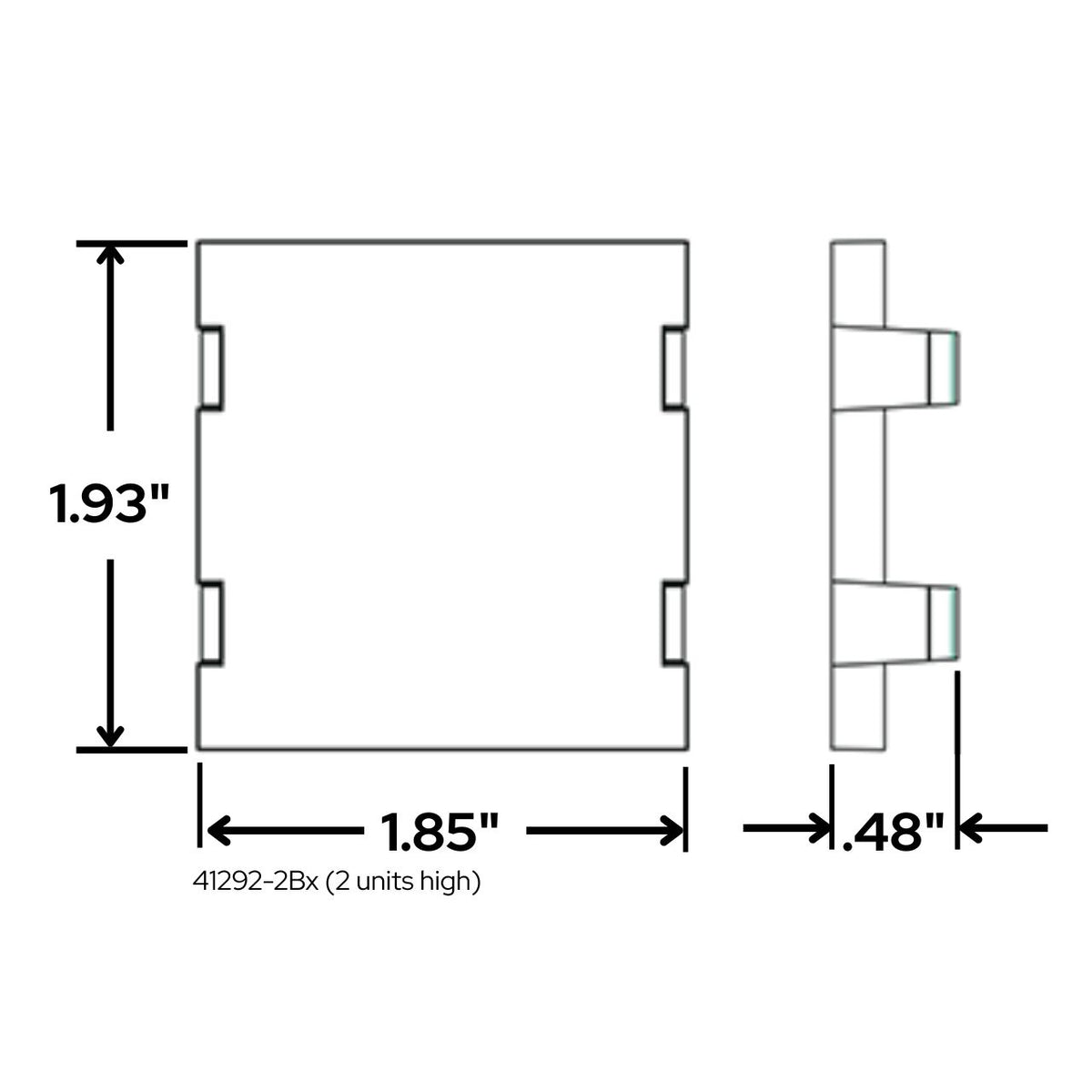 Leviton Snap-In White MOS Wallplate Blank Insert Module 1.5 Unit 41294-2BW