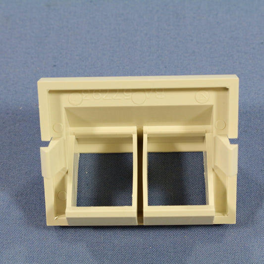 Leviton Light Almond MOS Wallplate 2-Port 45� Quickport Adapter Insert 41294-2QT