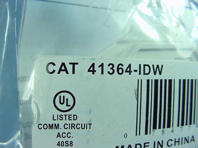 Leviton Duplex White USOC Phone Jack 110-Type Voice 4-Wire Type 106 41364-IDW