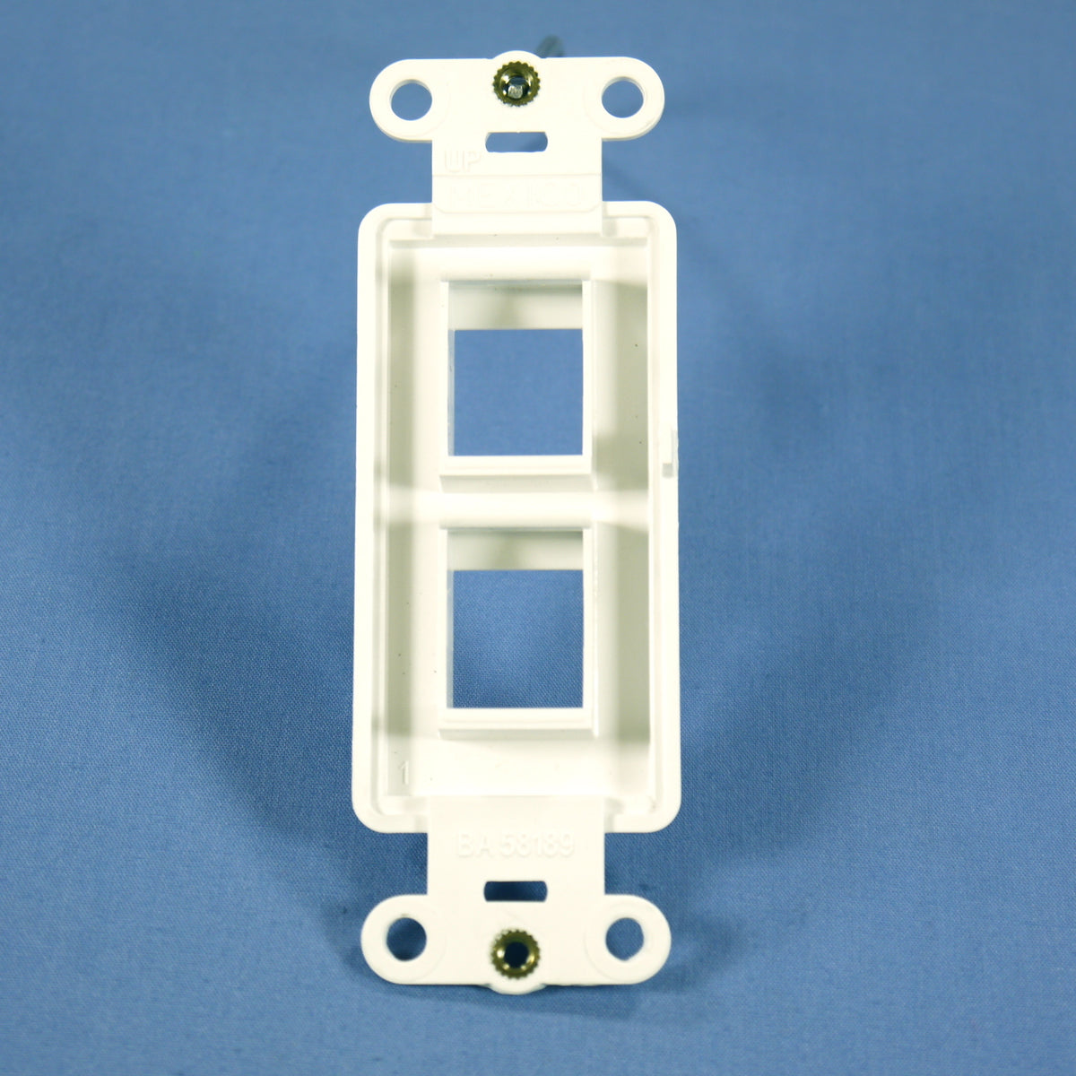 Leviton White 2-Port Decora Quickport Insert Platform Wallplate Cover 41642-W