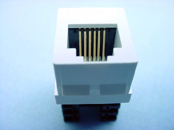 Leviton White Quickport Dual 6-Wire Phone Voice Jacks Modular Telephone 41666-W