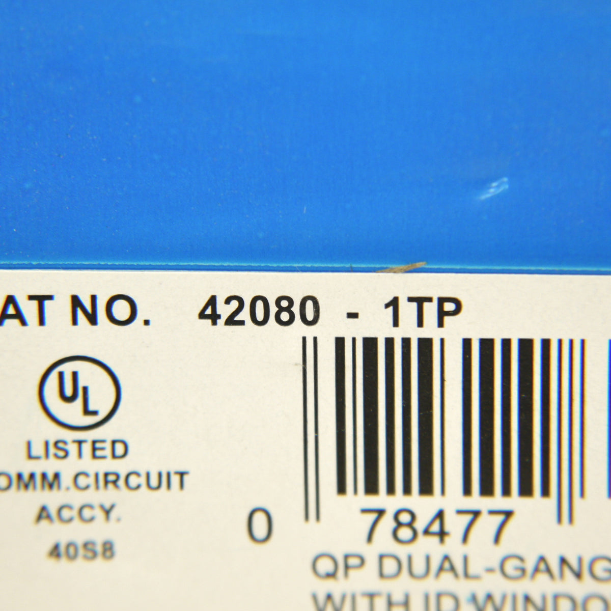 Leviton 42080-1TP Lt Almond 2-Gang Quickport 1-Port Flush Wallplate Cover w/ID