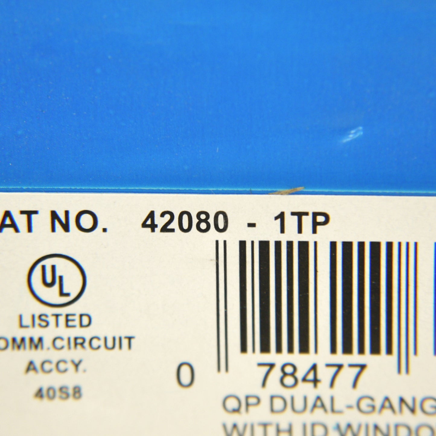 Leviton 42080-1TP Lt Almond 2-Gang Quickport 1-Port Flush Wallplate Cover w/ID