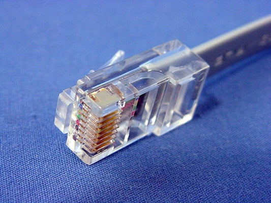 Leviton Gray 8" 8-Wire Modular Line Cord Patch Jumper RJ45 42400-8FG