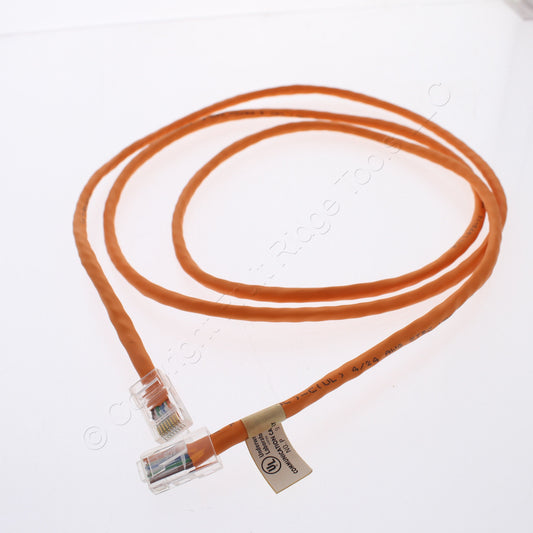 Leviton 42454-5O Orange 5ft Cat5 Ethernet Cable LAN Data Patch Cord Network Cord