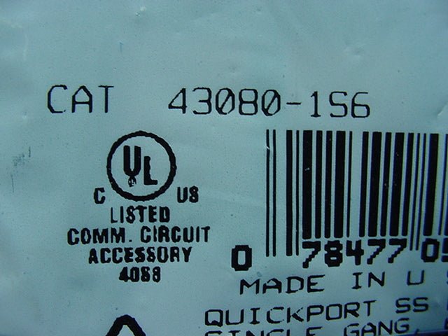 Leviton 6-Port Stainless Steel Quickport Wallplate 43080-1S6