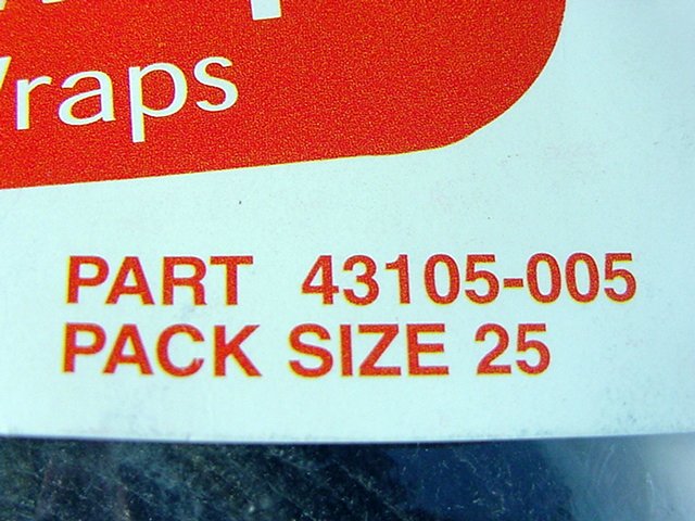 25 Leviton 5-Inch Hook and Loop Patch Cord Cable Tie Straps Polywrap 43105-005