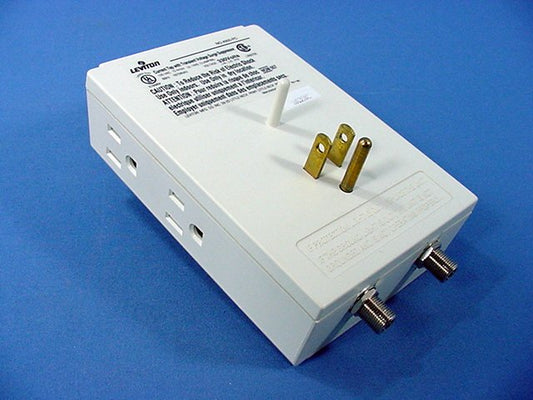Leviton COMMERCIAL Compact Block Wall Surge Protector Suppressor CATV 4900-PC