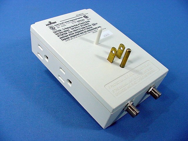 Leviton COMMERCIAL Compact Block Wall Surge Protector Suppressor CATV 4900-PC