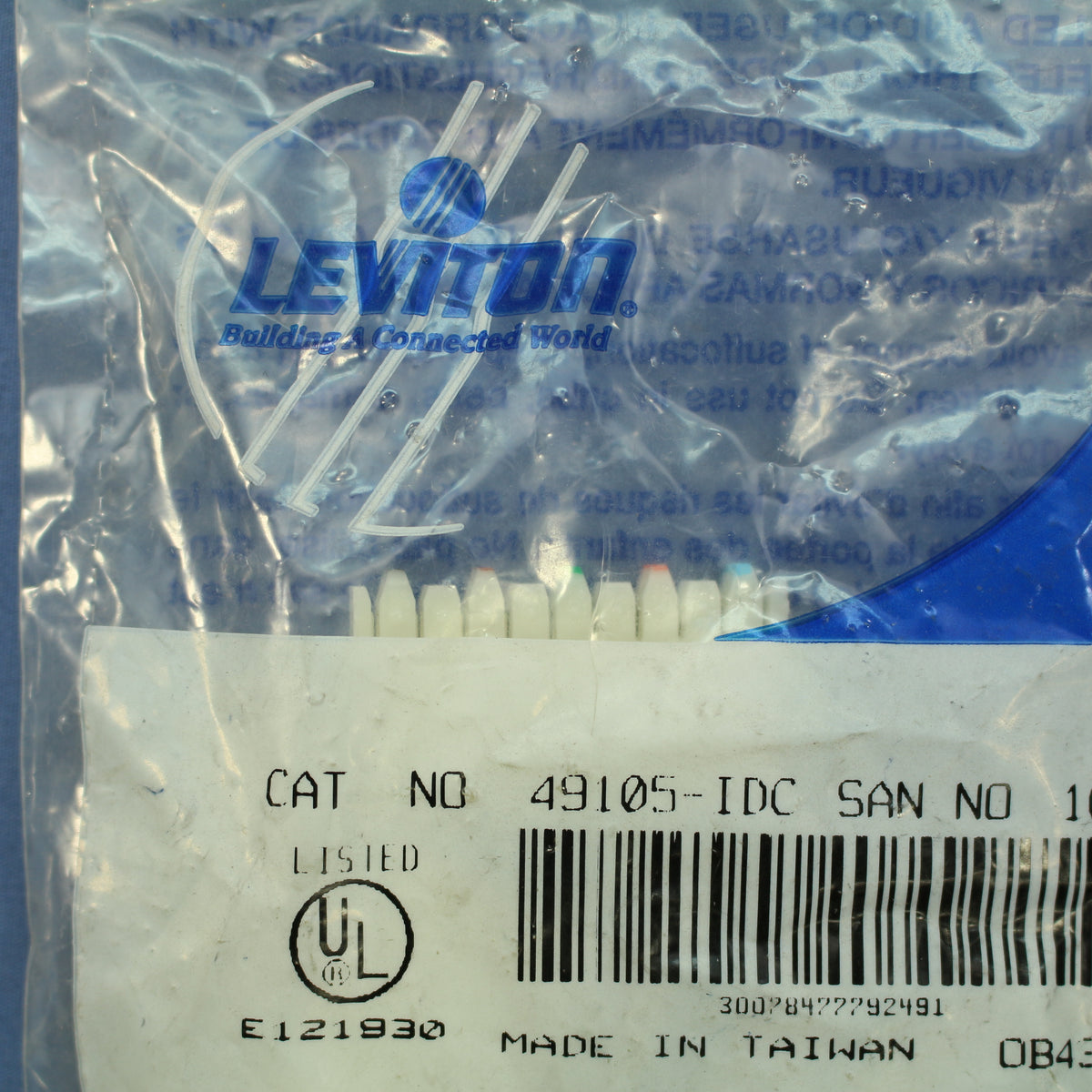 10 Leviton C-5 Connector Blocks 110-Type Base Terminal Patch Cat 5e 49105-IDC