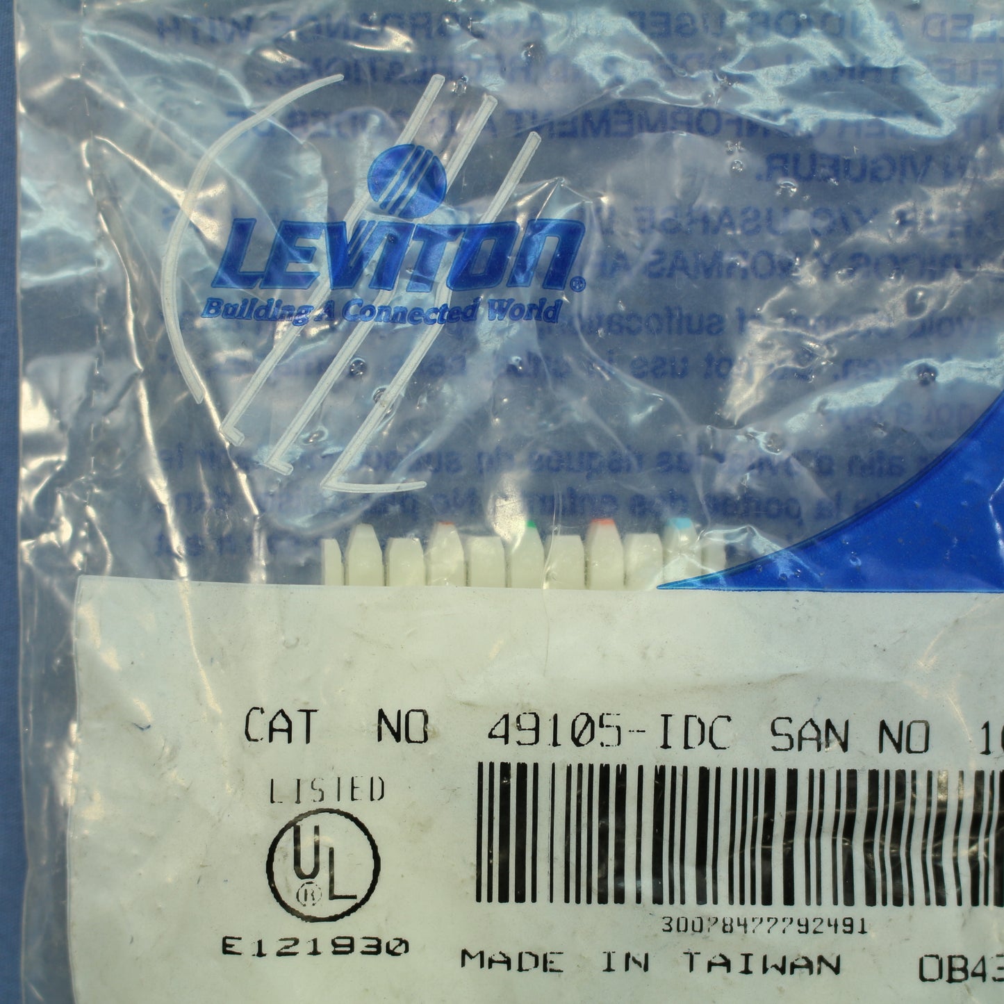 10 Leviton C-5 Connector Blocks 110-Type Base Terminal Patch Cat 5e 49105-IDC