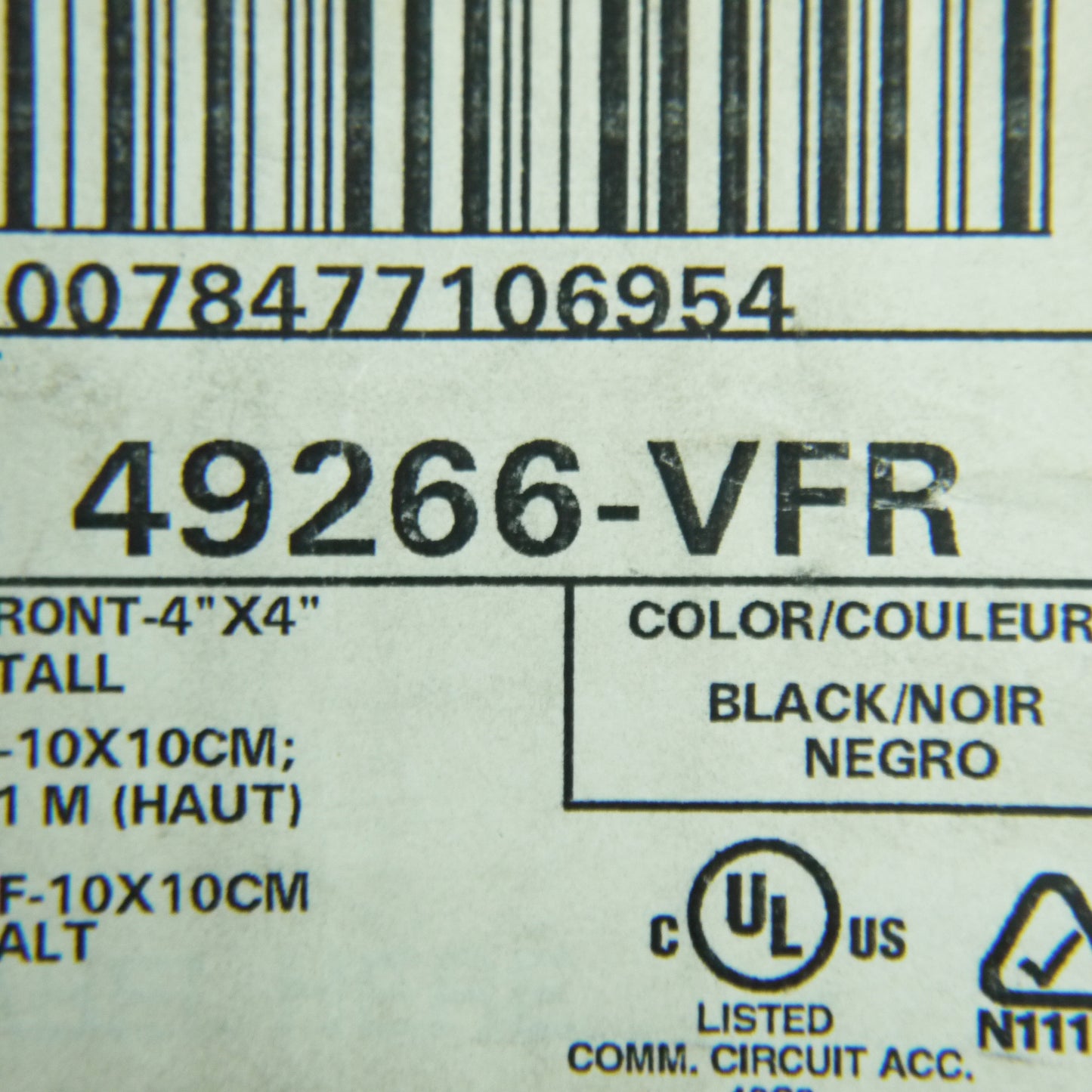 Leviton 49266-VFR Black 83" High-Slotted Vertical Cable Channel Management Duct