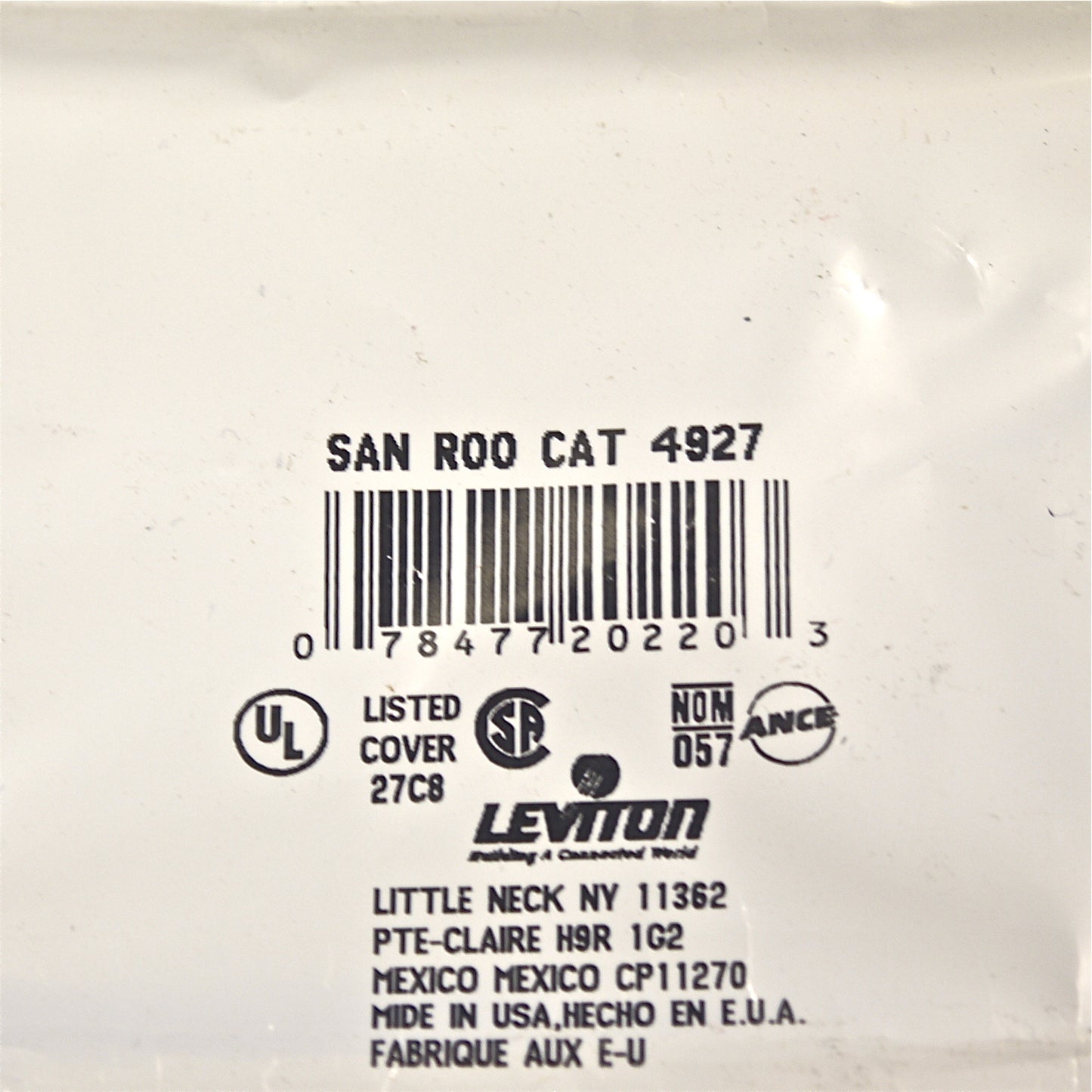 Leviton 4927 1-Gang 2.15" Hole Outlet Steel Standard Size Wallplate Covers 10pcs