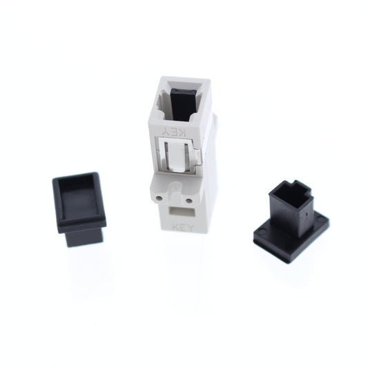 Leviton 49889-MAD Beige Fiber Optic MT-RJ Adapter Keyed Connector Jack