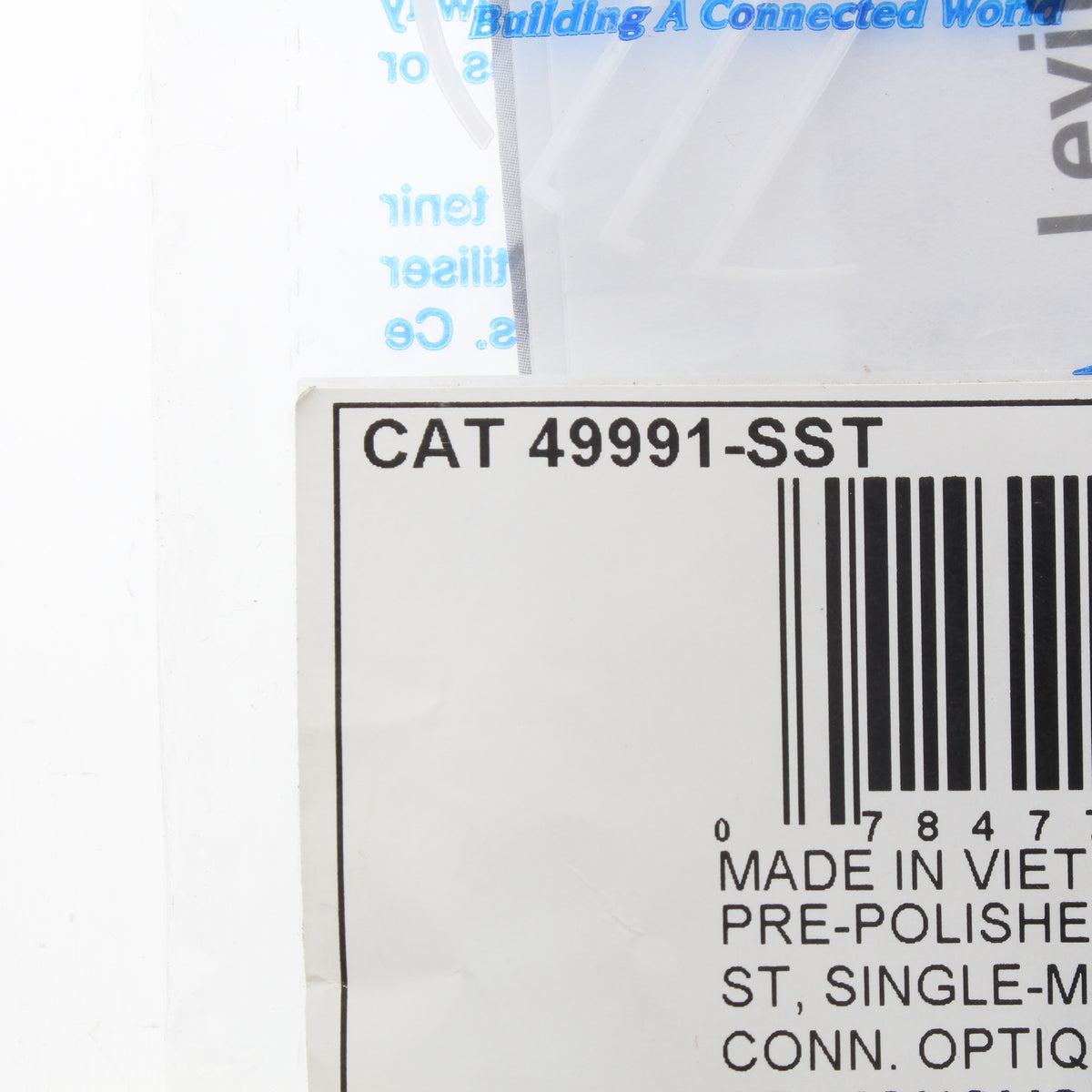 Leviton- Black Pre-Polished Fiber Cnnctr St. Single-Mode
