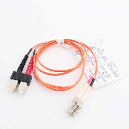 1M Fiber Optic Uplink Multi-Mode Duplex Patch Cable Cord SC LC 50mic 50DCL-M01