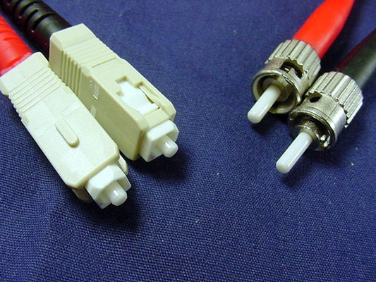 1M Fiber Optic Uplink Multi-Mode Duplex Patch Cable Cord MM ST SC 50 50DCT-M01