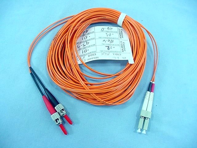 10M Fiber Optic Uplink Multi-Mode Duplex Patch Cable Cord ST LC 50mic 50DTL-M10