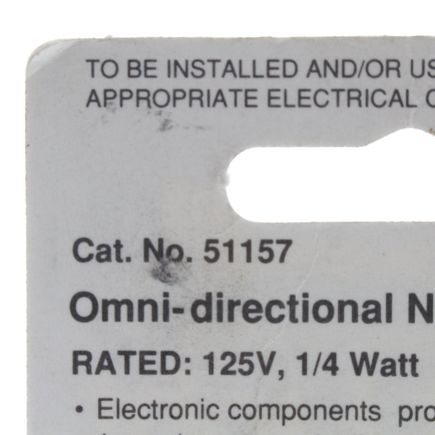 Leviton 51157 Omni-Directional Night Light 125V 1/4 Watt