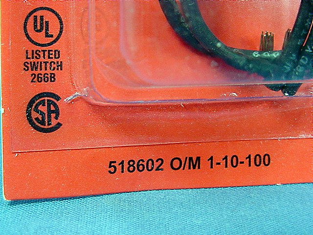 DIB Rotary On/Off Compact Single Pole Appliance Switch 6A 125V 3A 250V 518602