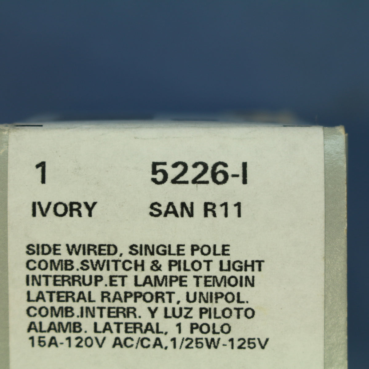 Leviton 5226-I Ivory Commercial Toggle Wall Switches w/ Slit Pilot Light 10-Pack