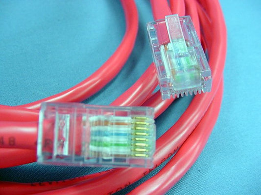 Leviton 52455-10R Red Cat5 10ft Ethernet Cable LAN Data Patch Cord Network 8P8C