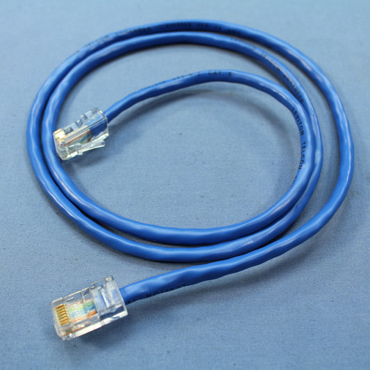 Leviton 52455-3BL Cat5 Blue 3ft Ethernet Cable Data Patch Cords Network 5pcs