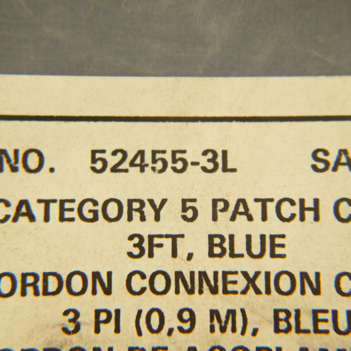 Leviton 52455-3L Blue Cat5 3ft Ethernet Cable LAN Data Center Patch Cord Network
