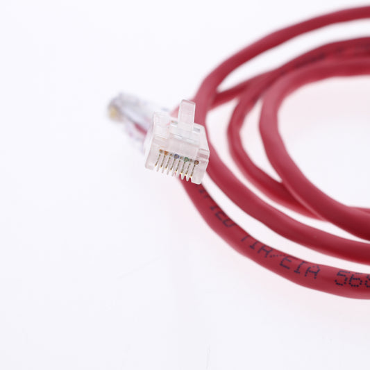 Leviton Red Cat 5 3 Ft Ethernet LAN Patch Cord Network Cable 52455-3R