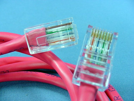 Leviton 52455-5R Red Cat5 5ft Ethernet Cable Data Patch Cord Network Cat5 8P8C