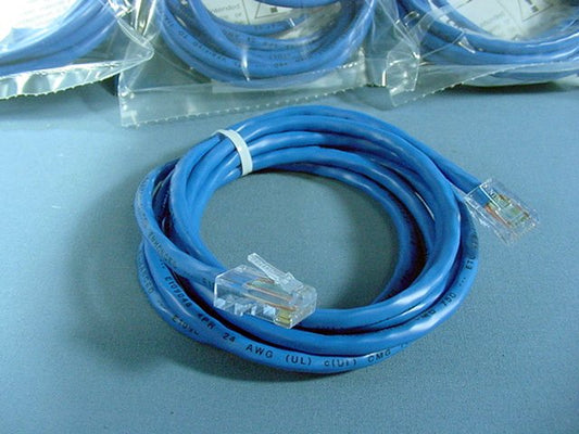 100 Leviton Blue Cat 5 7 ft Ethernet LAN Patch Cords Network Cables 52455-7BL