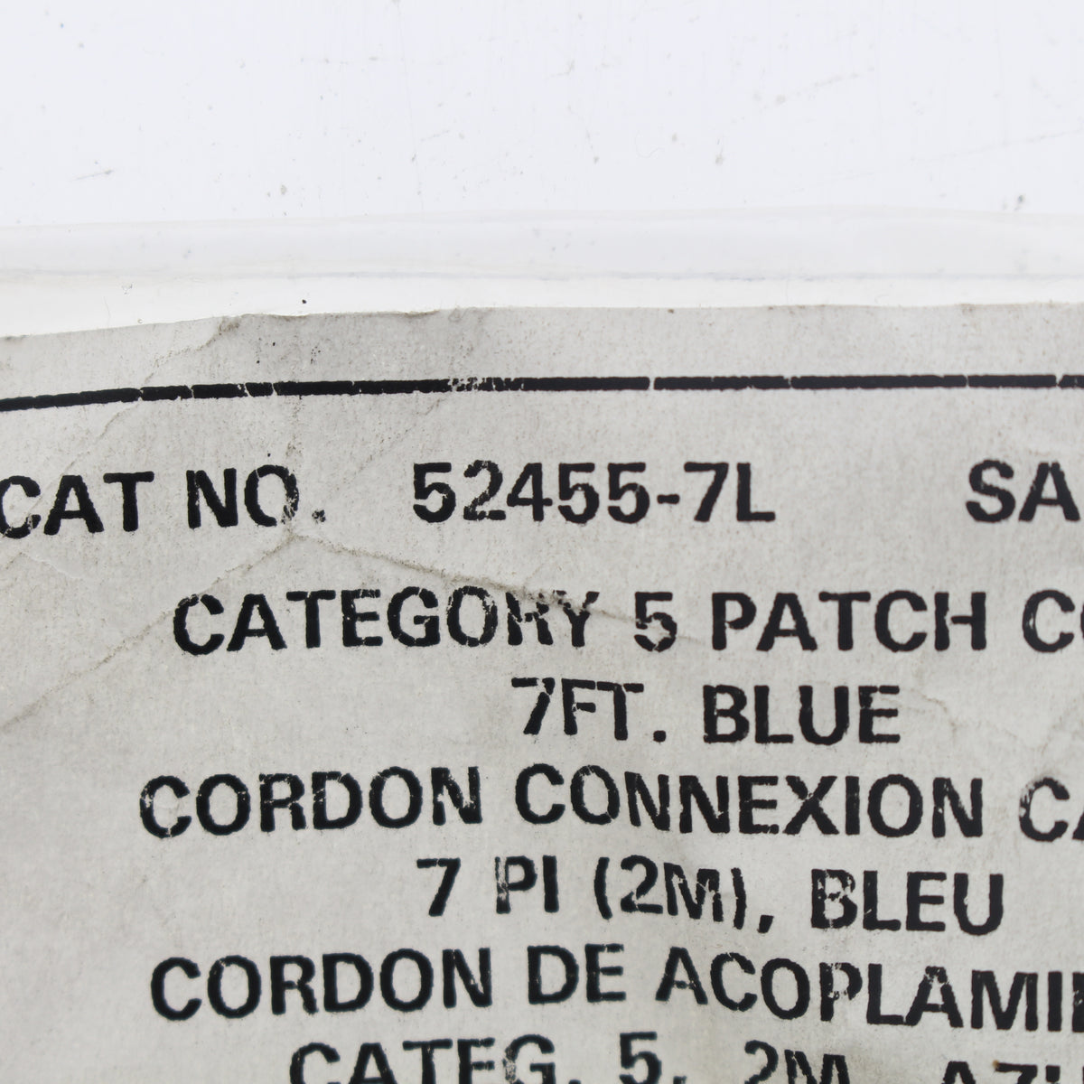 Leviton 52455-7L Blue Cat5 7ft Ethernet Cable Data Center Network 7' Patch Cord