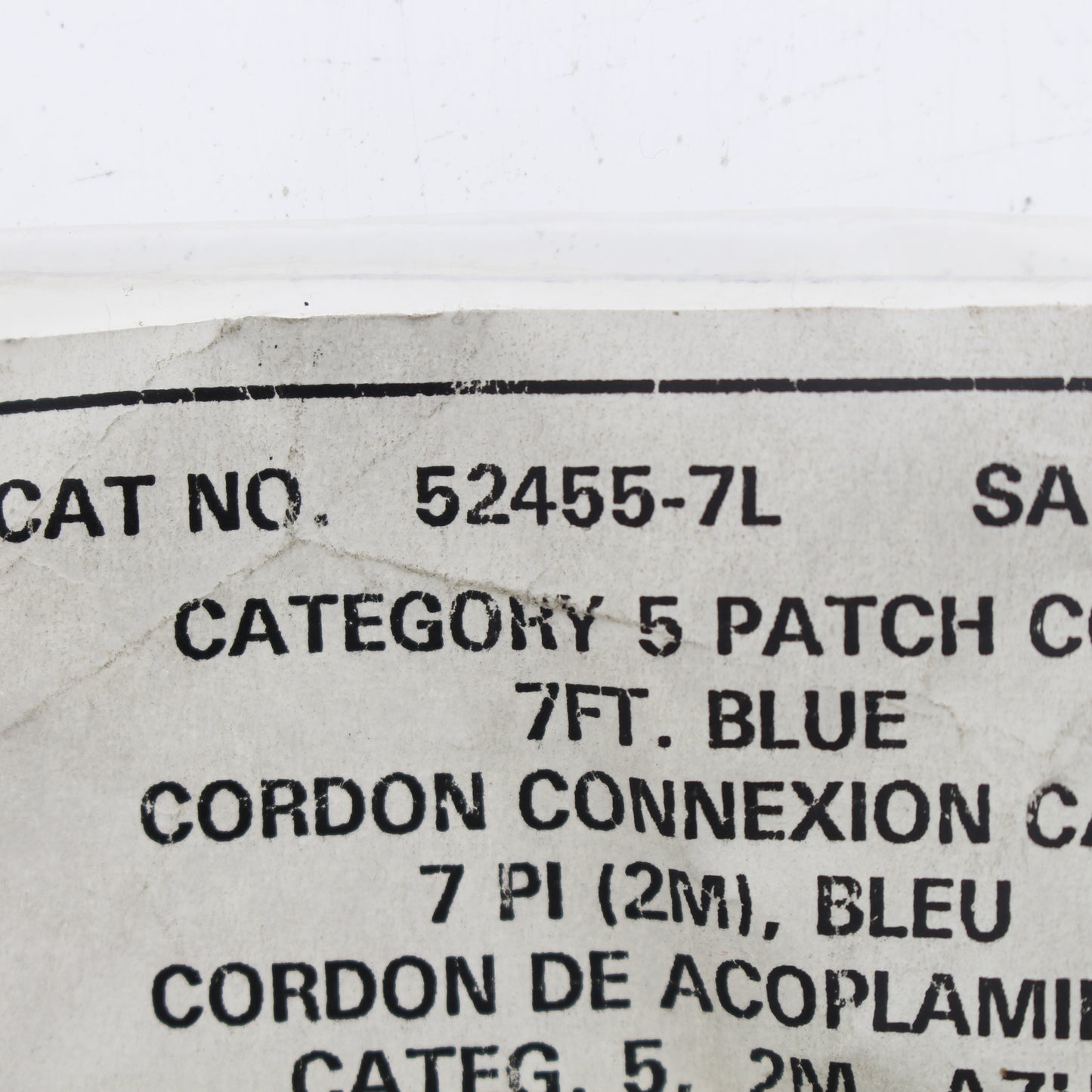 Leviton 52455-7L Blue Cat5 7ft Ethernet Cable Data Center Network 7' Patch Cord
