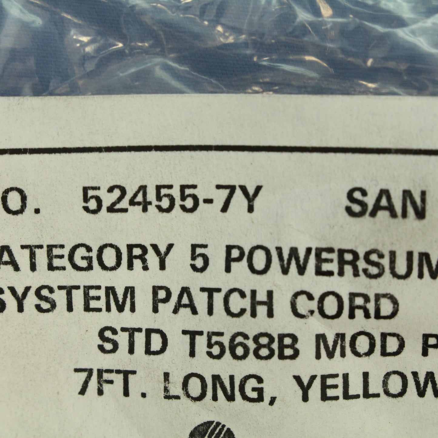 Leviton 52455-7Y Yellow Cat5 7ft Ethernet Cable Data Center Patch Cord Network