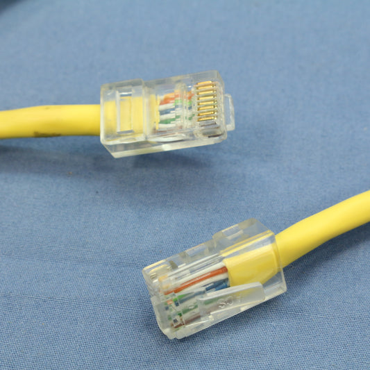 Leviton 52455-7Y Yellow Cat5 7ft Ethernet Cable Data Center Patch Cord Network