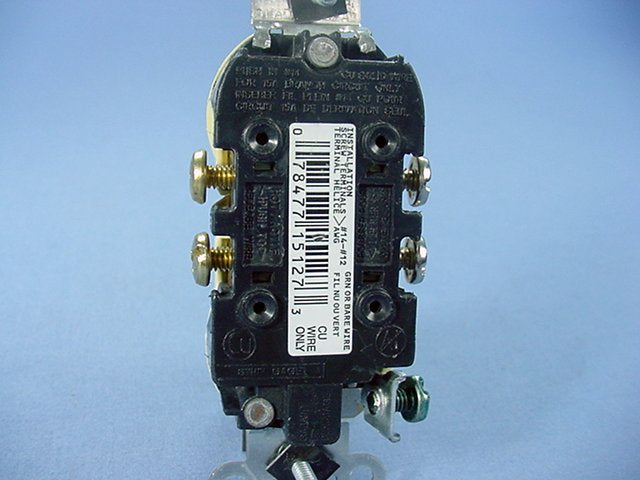 Leviton Ivory Residential Duplex Receptacle Outlet Nema 5-15R 15A Bulk 5320-I