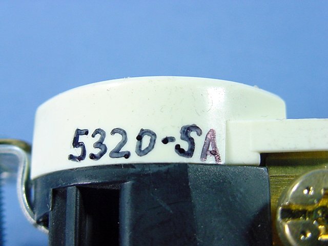 Leviton Almond Residential Duplex Receptacle Outlet 5-15R 15A 125V Bulk 5320-SA