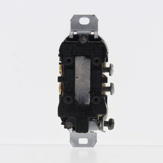 Leviton Lt Almond Scratched Duplex Outlet No Plaster Ears 15A 5-15R Bulk 5320-T