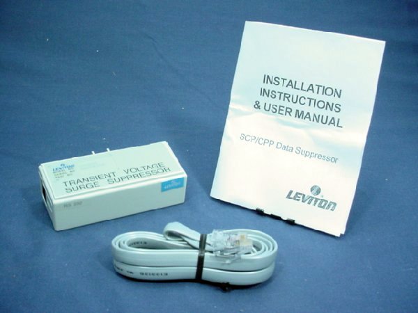Leviton 8-Wire Data Surge Suppressor Protector Low Voltage RS-232 5350-RS2