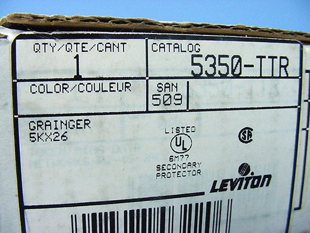 Leviton Surge Suppressor Protector for Token Ring Network RJ45 Jack 5350-TTR