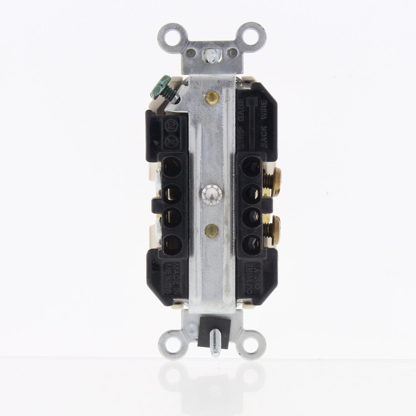 Leviton Slim Tamper Resistant Light Almond Duplex Outlet 5-20R 20A Bulk 5362-SGT