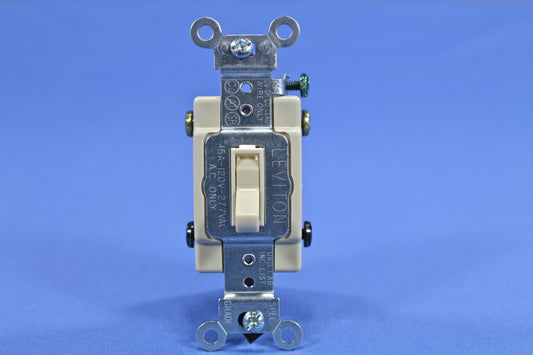 Leviton Ivory 4-Way Commercial Grade Toggle Wall Light Switch 15A 54504-2I