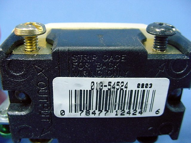 Leviton 54524-2I Ivory 4-Way Commercial Framed Toggle Switch 20A 120/277V Bulk