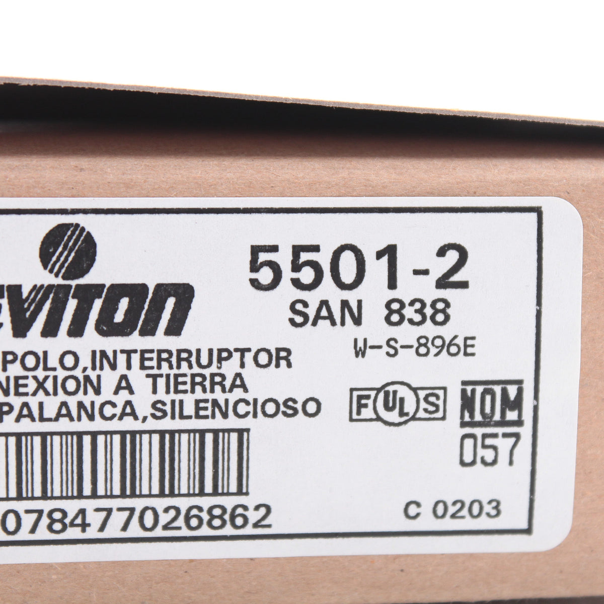 Leviton 5501-2 Brown 15A Commercial On-Off Single Pole Toggle Light Switches 5pc