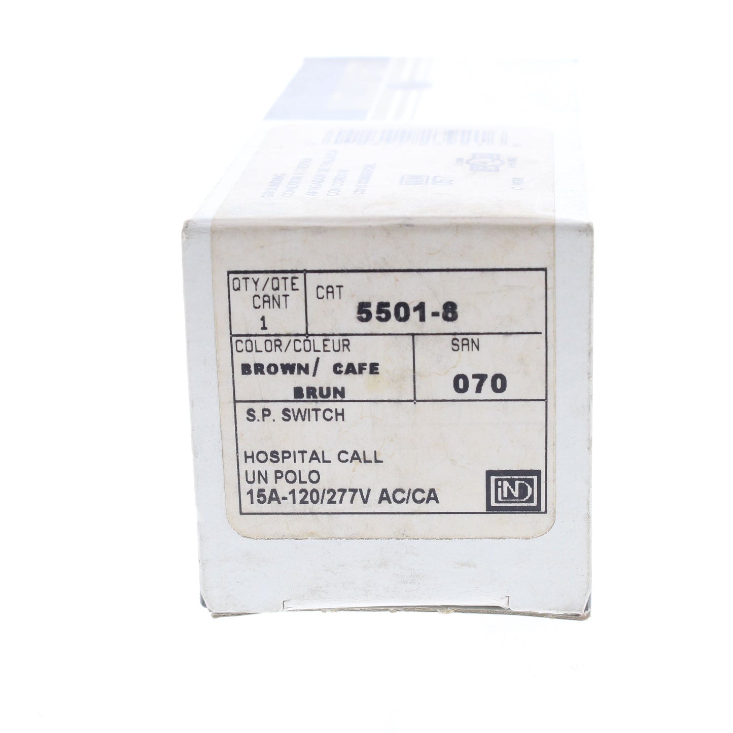 Leviton Brown Toggle HOSPITAL CALL Light Switch Single Pole 15A 120/277V 5501-8