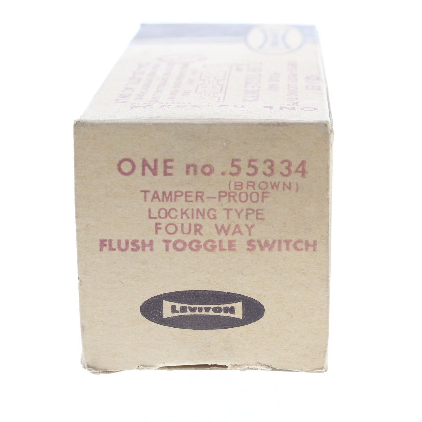 Leviton 55334 Brown Tamper Proof Locking Flush Toggle Switch 4-WAY 20A 120/277V