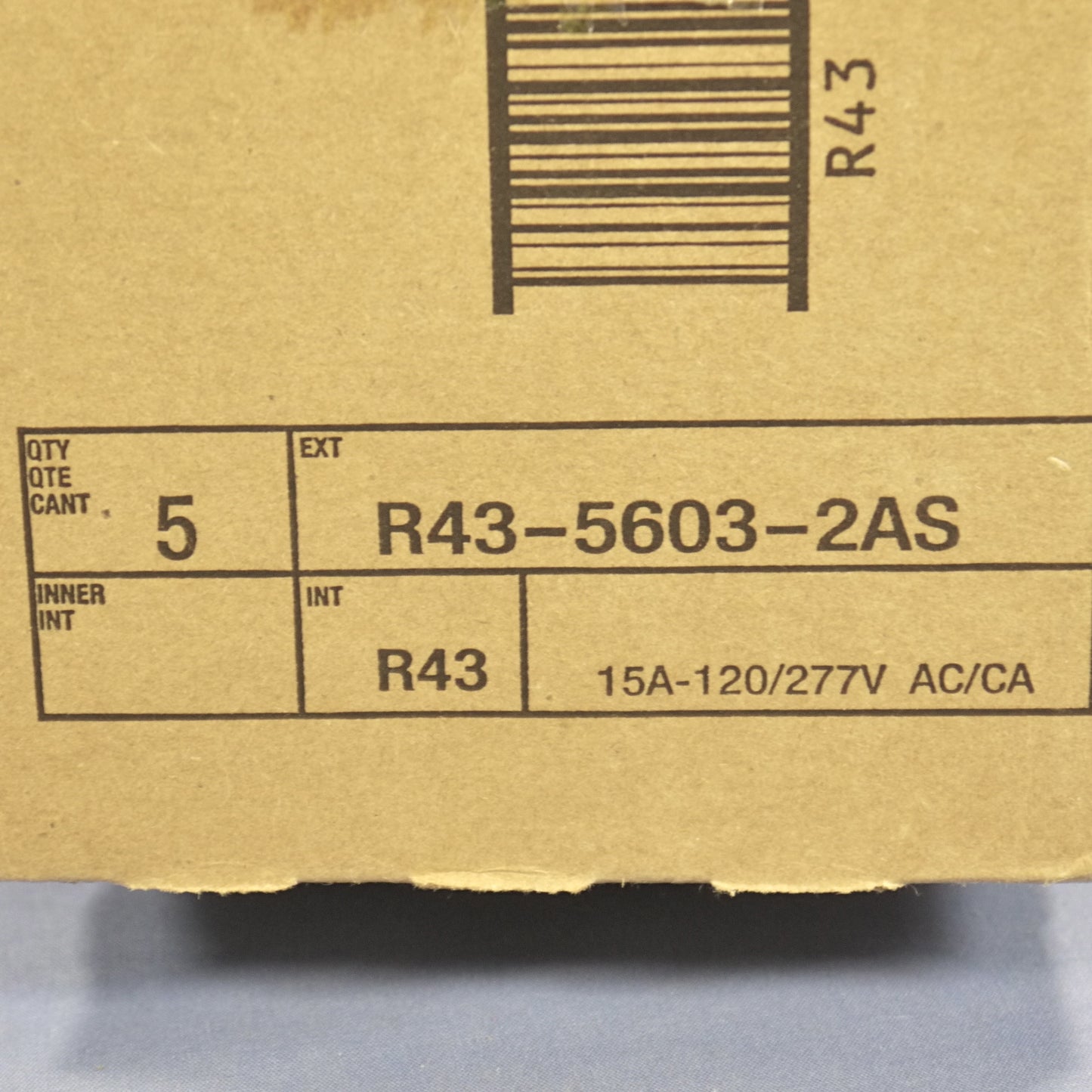 Leviton 5603-2A Almond 3-Way Decora 15A Rocker Wall Light Switches 120/277V 5pcs