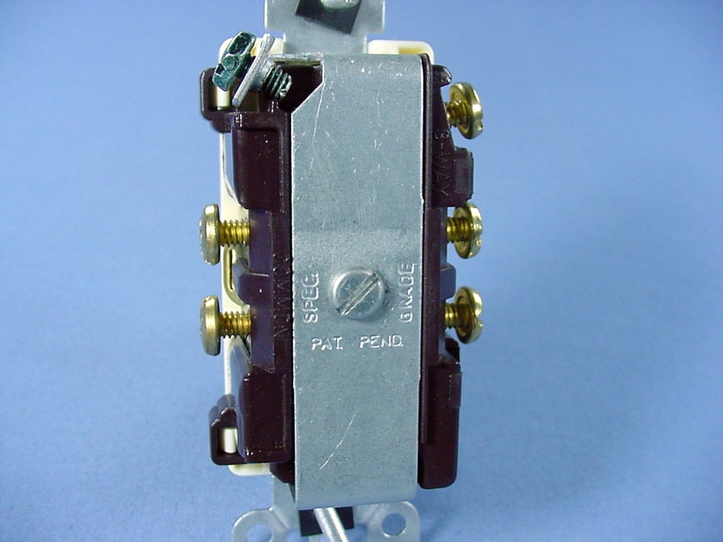 Leviton 5679-A Almond Combination Decora Commercial Duplex Rocker Switch