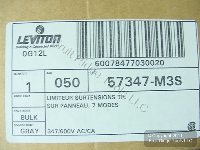 Leviton 57347-M3S Distribution Surge Suppressor Panel NEMA Type 12 347/600V 3ØY