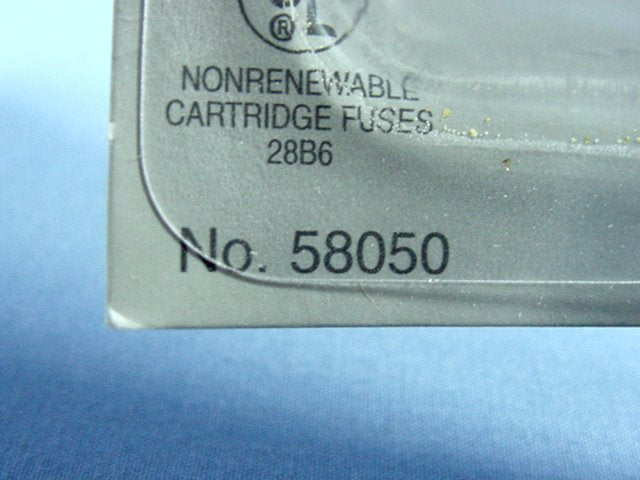 Leviton 58050 Class K5 One-Time Use 3" Buss Cartridge Tube Fuses 50A 250V 2pk
